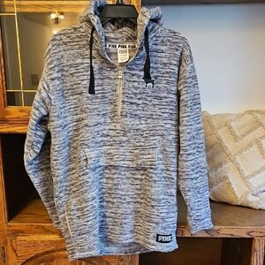 PINK Victoria's Secret Heathered Gray Zip-Up